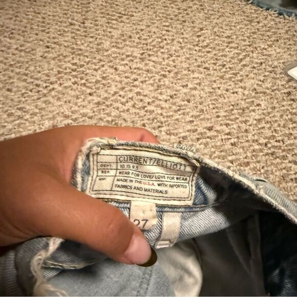 Current/Elliott The Fling Alta Destroyed Jeans Straight- Size 27 - Picture 7 of 7